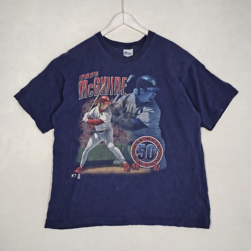 Vintage Pro Player Mark McGwire St Louis Cardinals 50 HR Shirt Mens XXL Navy